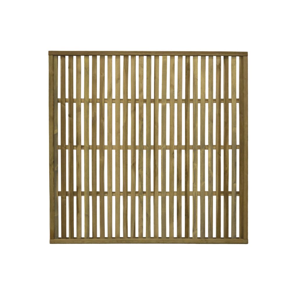 Forest Garden 1.8m x 1.8m Pressure Treated Vertical Slatted Screen – Pack of 4 5013053191996 2
